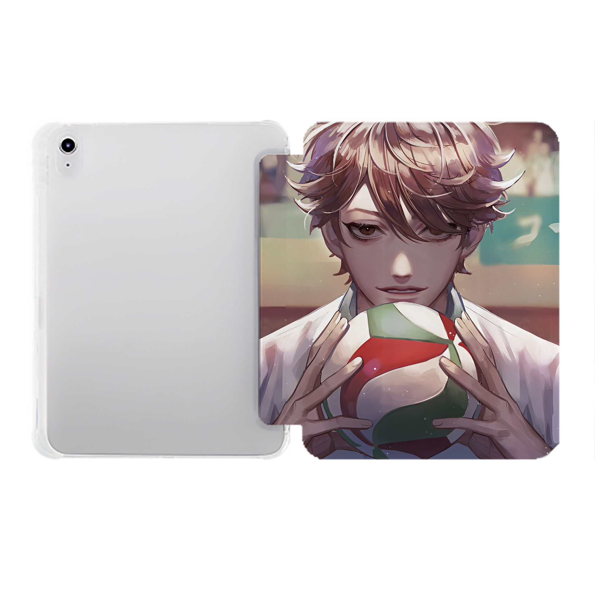 （画像用） ハイキュー!! Haikyu!! IPad ケース ペン収納付き 三つ折りスタンド PUレザー×シリコン 対応機種9.5/10.5/10.9インチ
